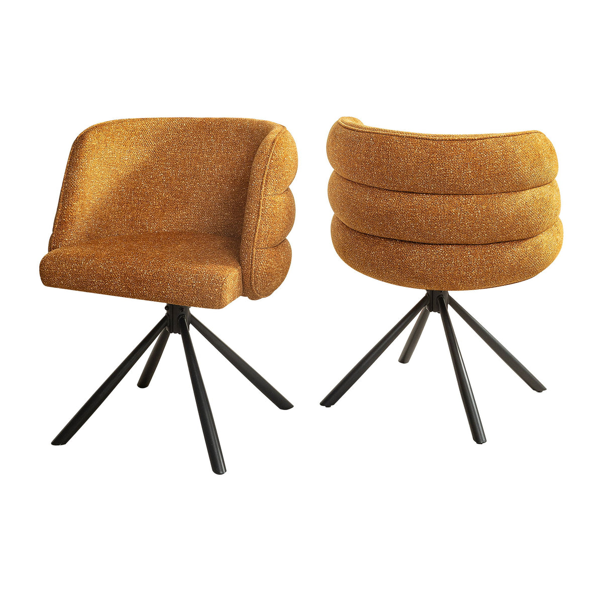 270 Degree Swivel Upholstered Desk Chairs (Set of 2)