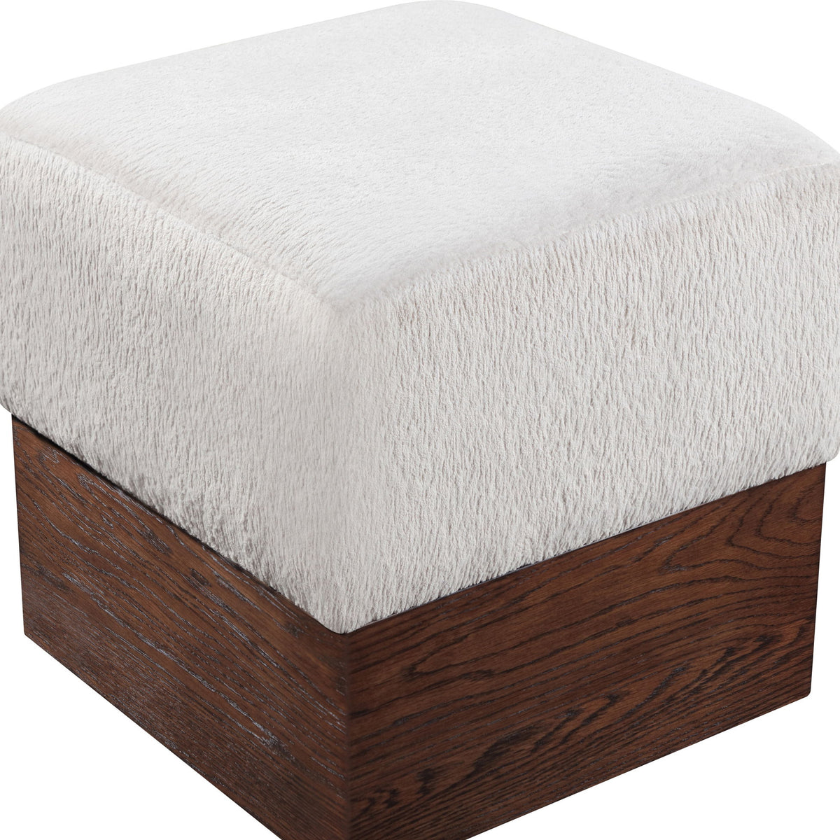 Havre - Ottoman / Stool With Brown Base