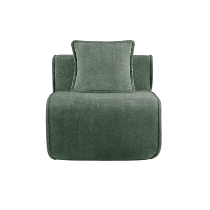 Harrison Armless Sofa - Green Velvet