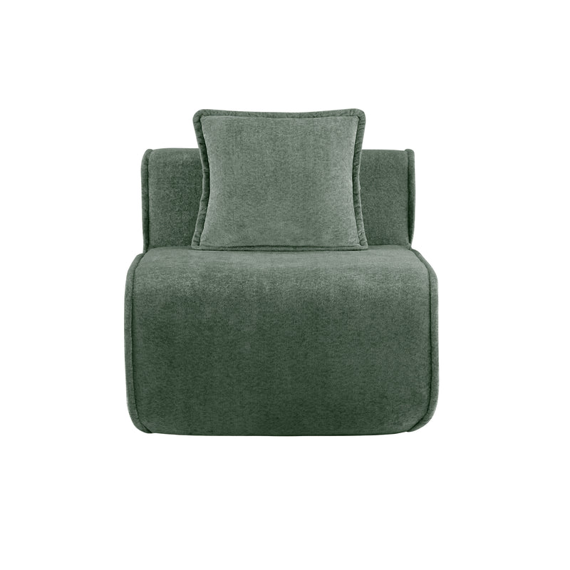 Harrison Armless Sofa - Green Velvet