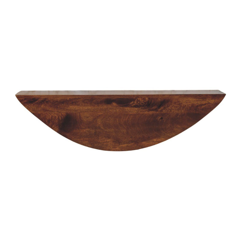 Crescent Floating Wall Shelf - Brown