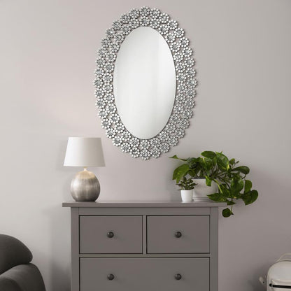 Colleen - Oval Wall Mirror - Silver