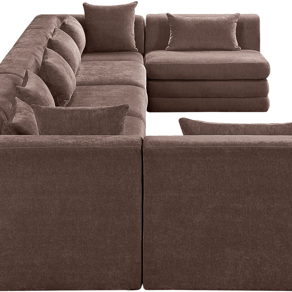 Stellar - 7 Piece Chenille Fabric Upholstered Modular Sectional