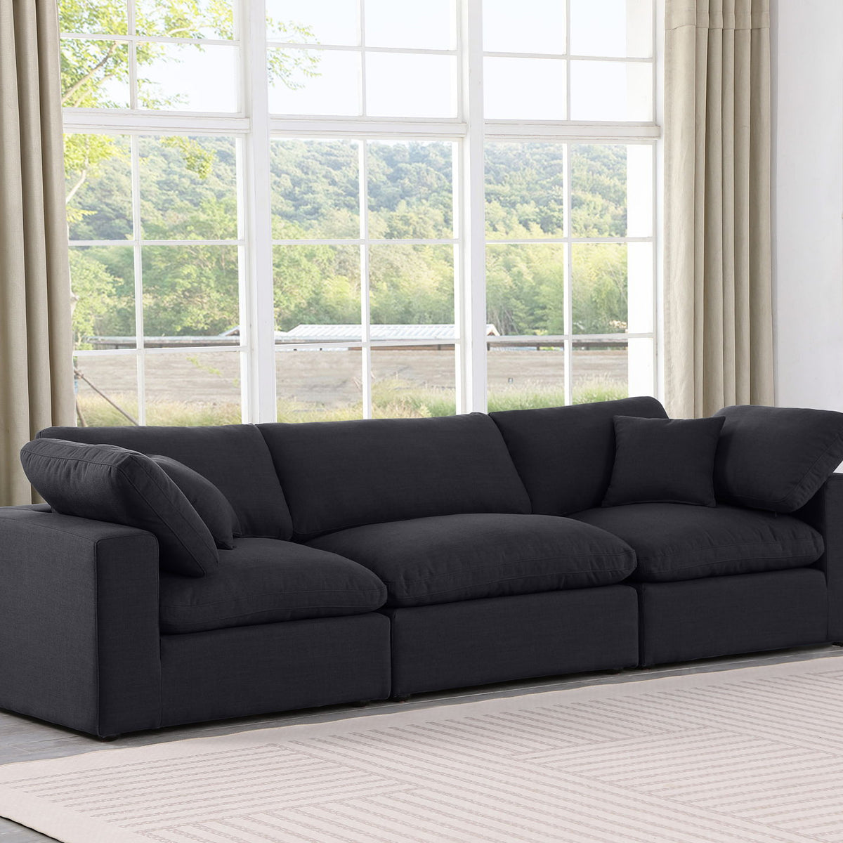 Comfy - Linen Modular Sofa 3 Seats