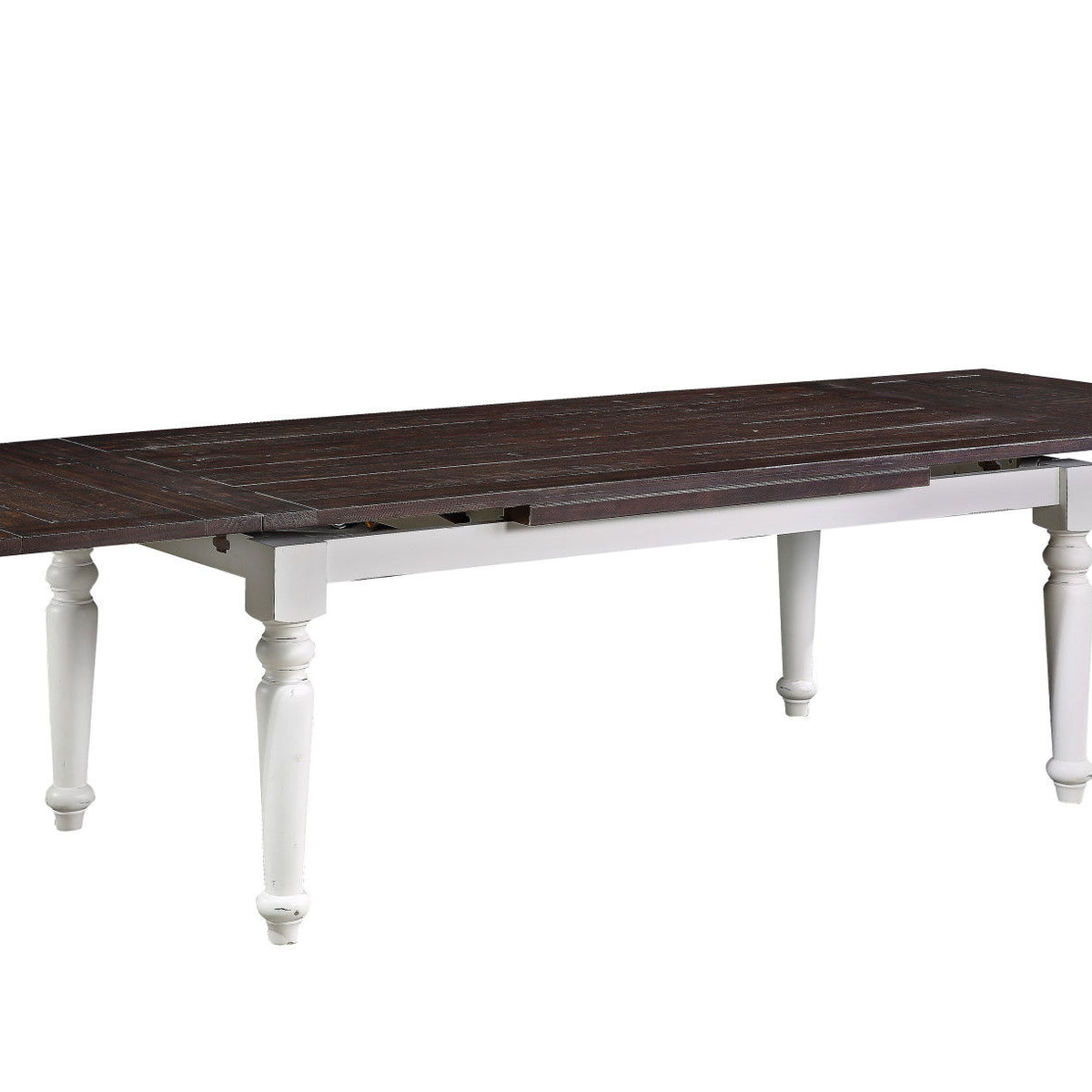 Mountina - Dining Table With Leafs - Brown / White