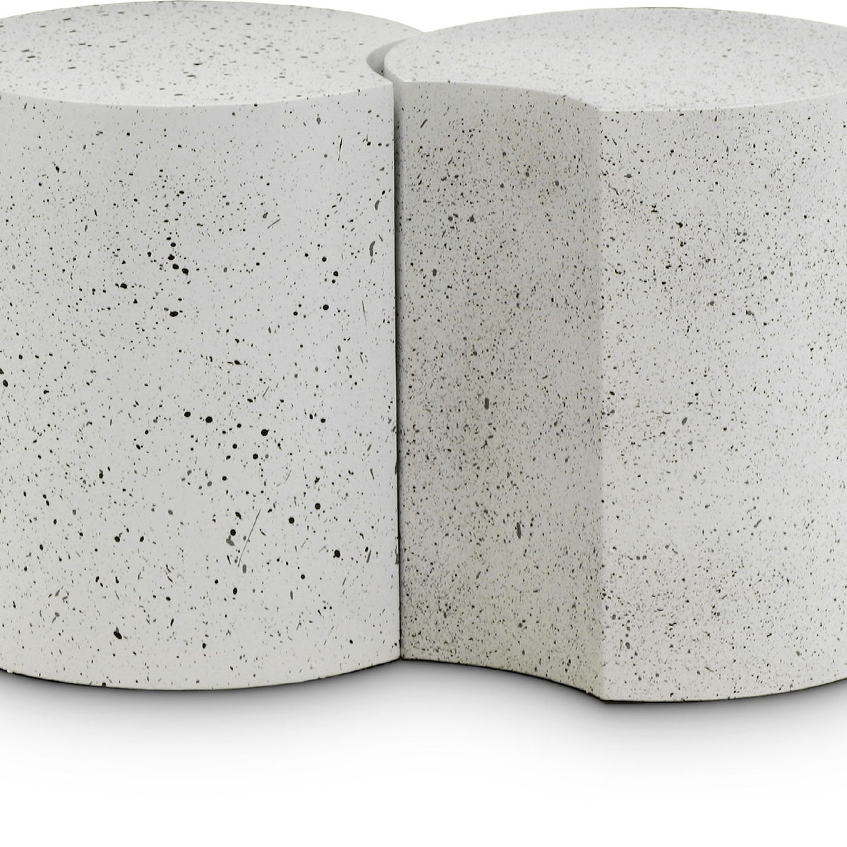 Dimple - 2 Piece Modular End Table - Terazzo Finish