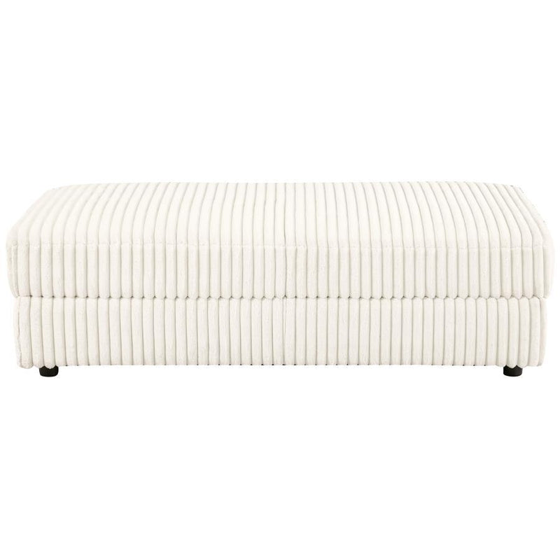 Emberson - Upholstered Rectangular Storage Ottoman - Ivory