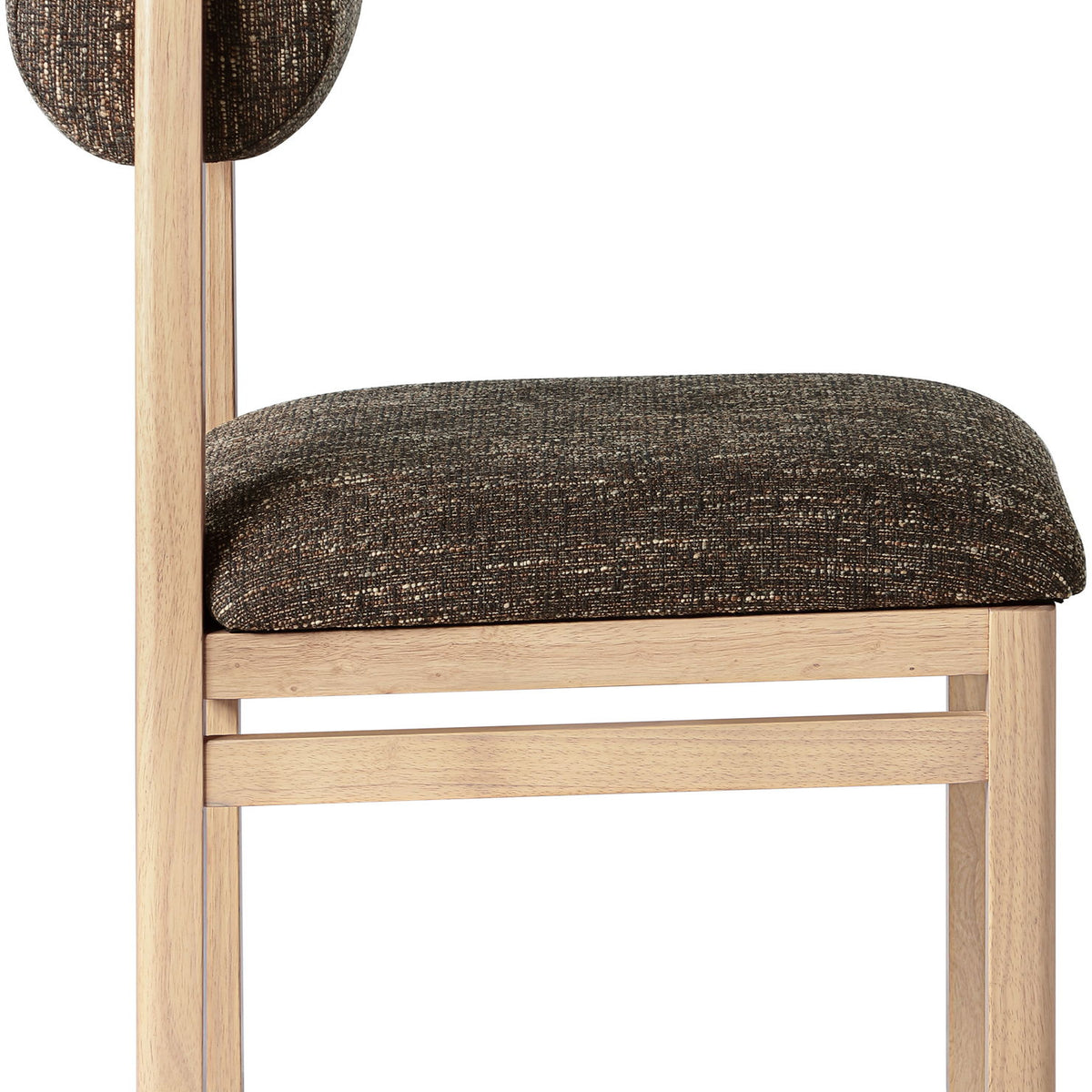 Roundhill - Fabric Dining Chair (Set of 2) - Natural Frame