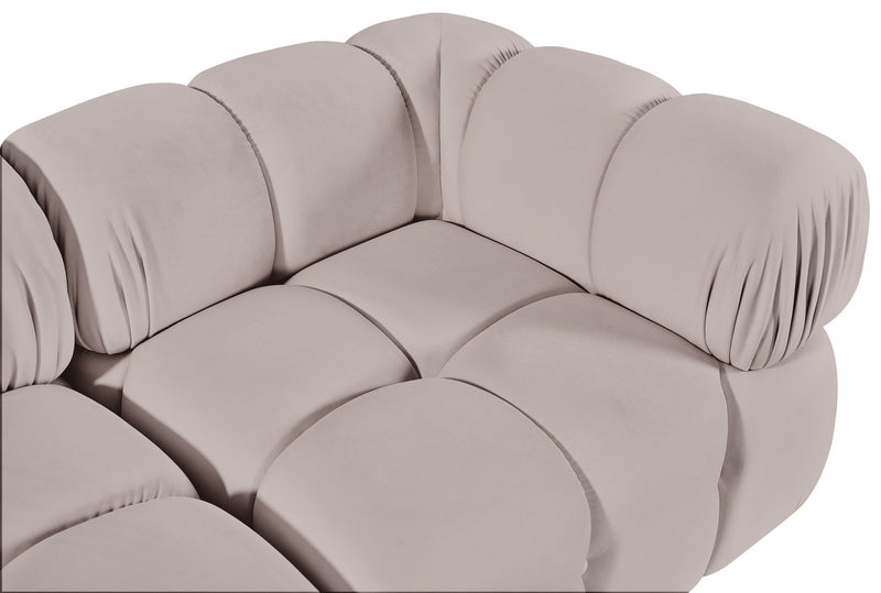 Orin - Velvet Performance Fabric Upholstered 2 Piece Modular Sofa (2 Corner Chairs)