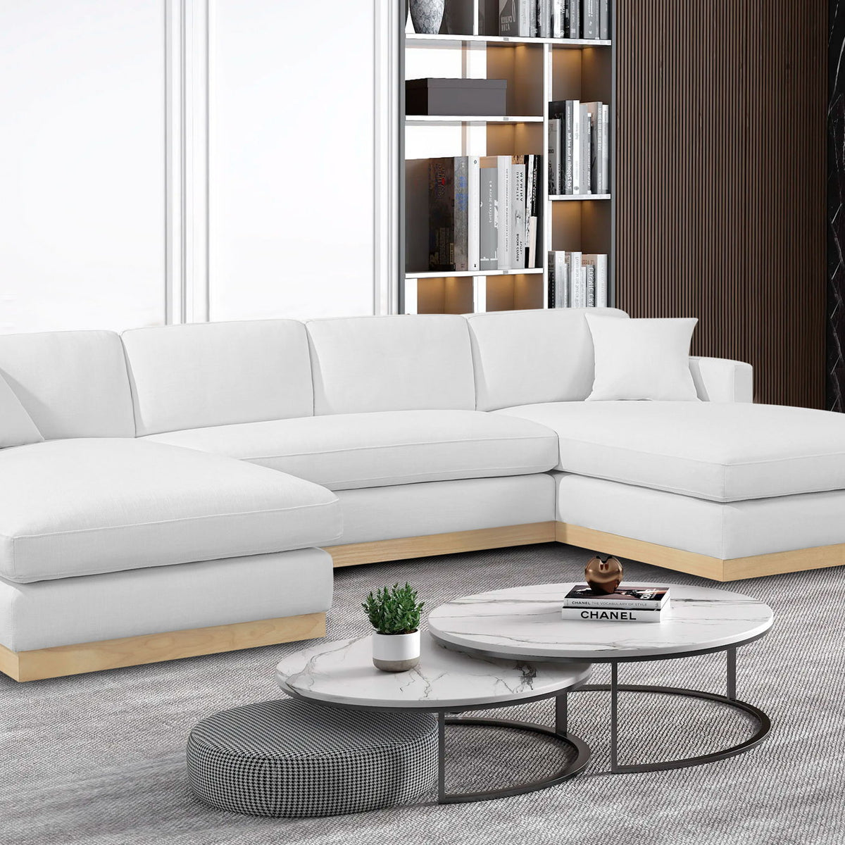 Johanna - 3 Piece Sectional - Natural Base