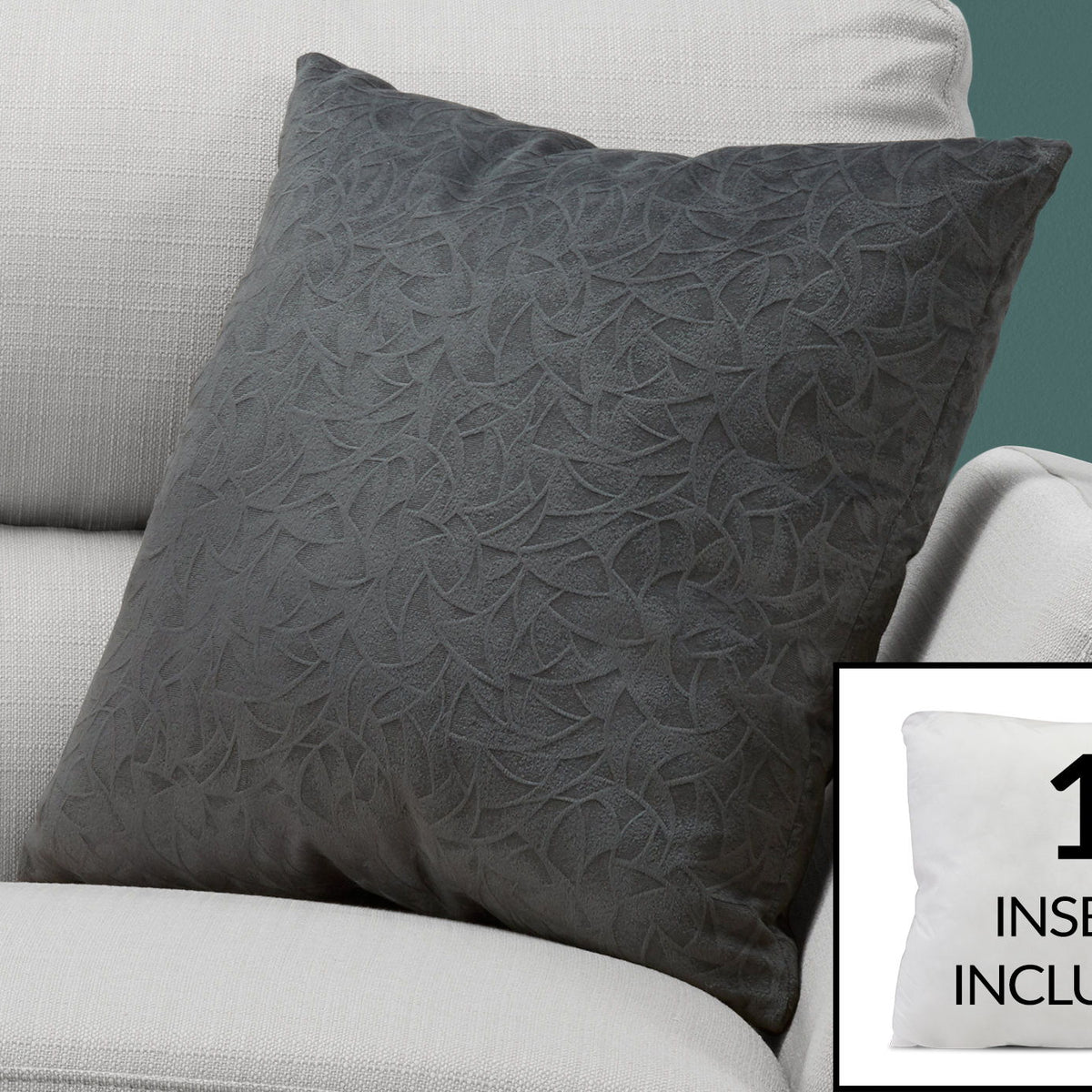 Square Pillows, Insert Included, Decorative Throw, Hypoallergenic Polyester