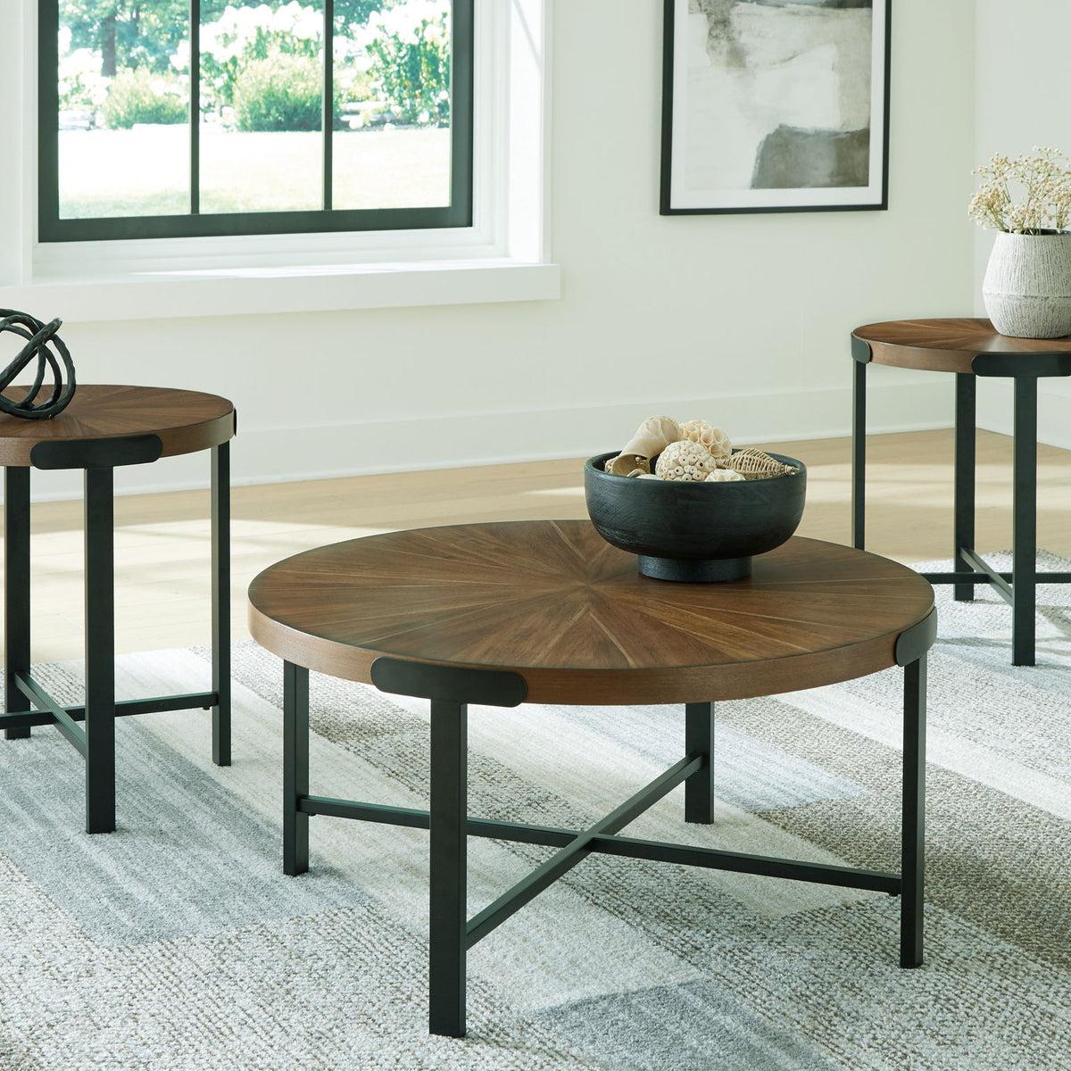 Crosstrail - Brown - Occasional Table Set (Set of 3)