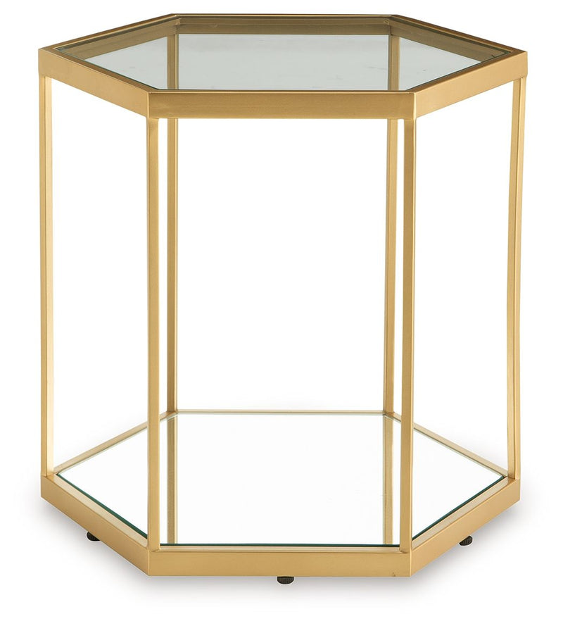 Veerwick - Accent Cocktail Table - Gold Finish