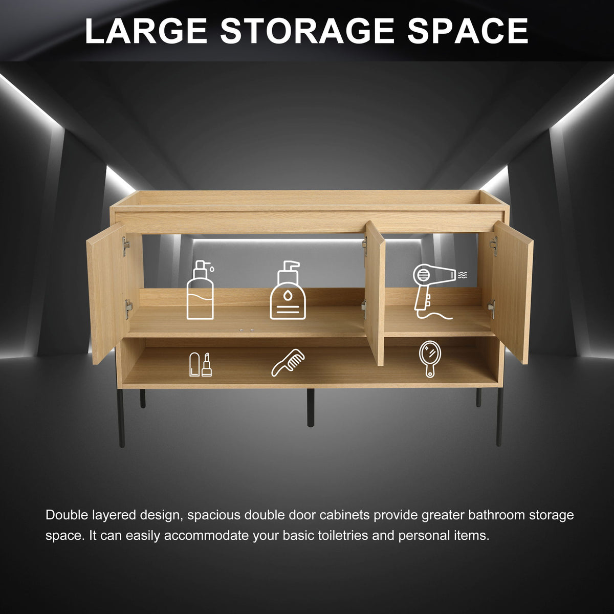 Freestanding Bathroom Vanity & Soft Close Cabinet Doors