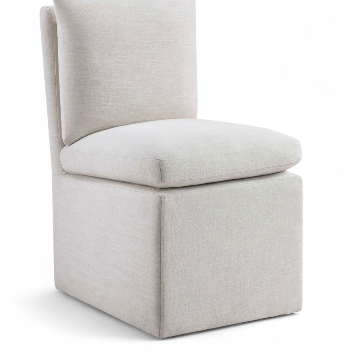 Nelori - Linen Textured Performance Fabric Upholstered Dining Chair (Set of 2)
