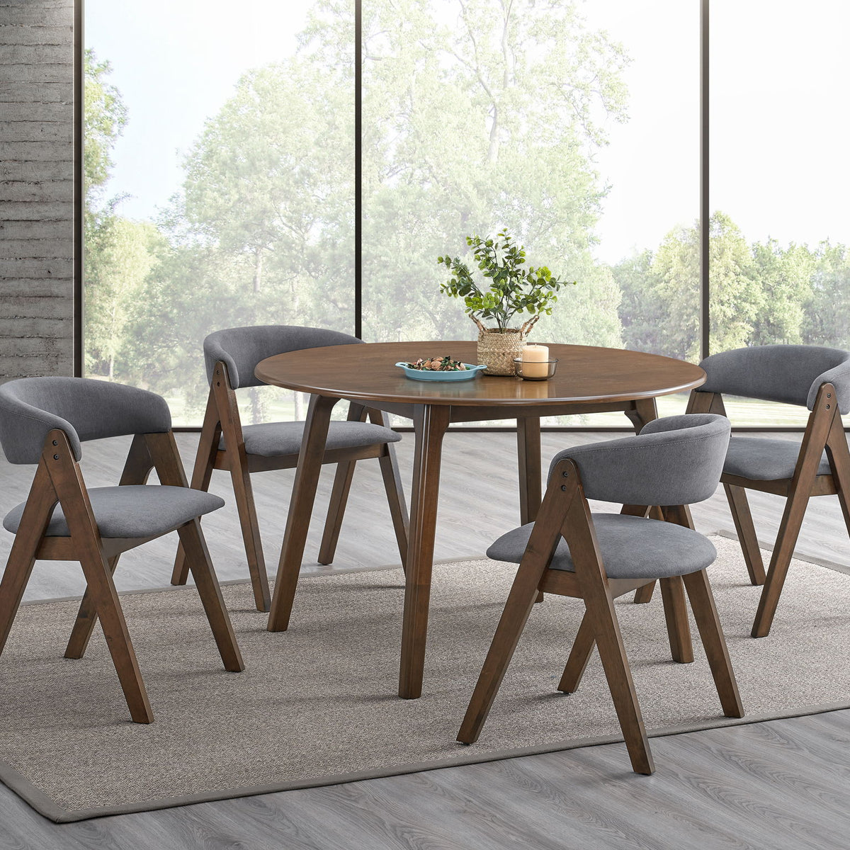 Keiki - 5 Piece Dining Room Set - Walnut