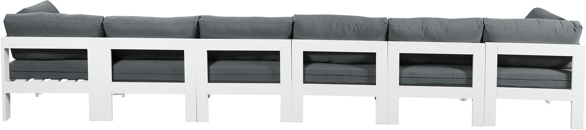 Nizuc - Outdoor Patio 6 Seat Modular Sofa With White Frame
