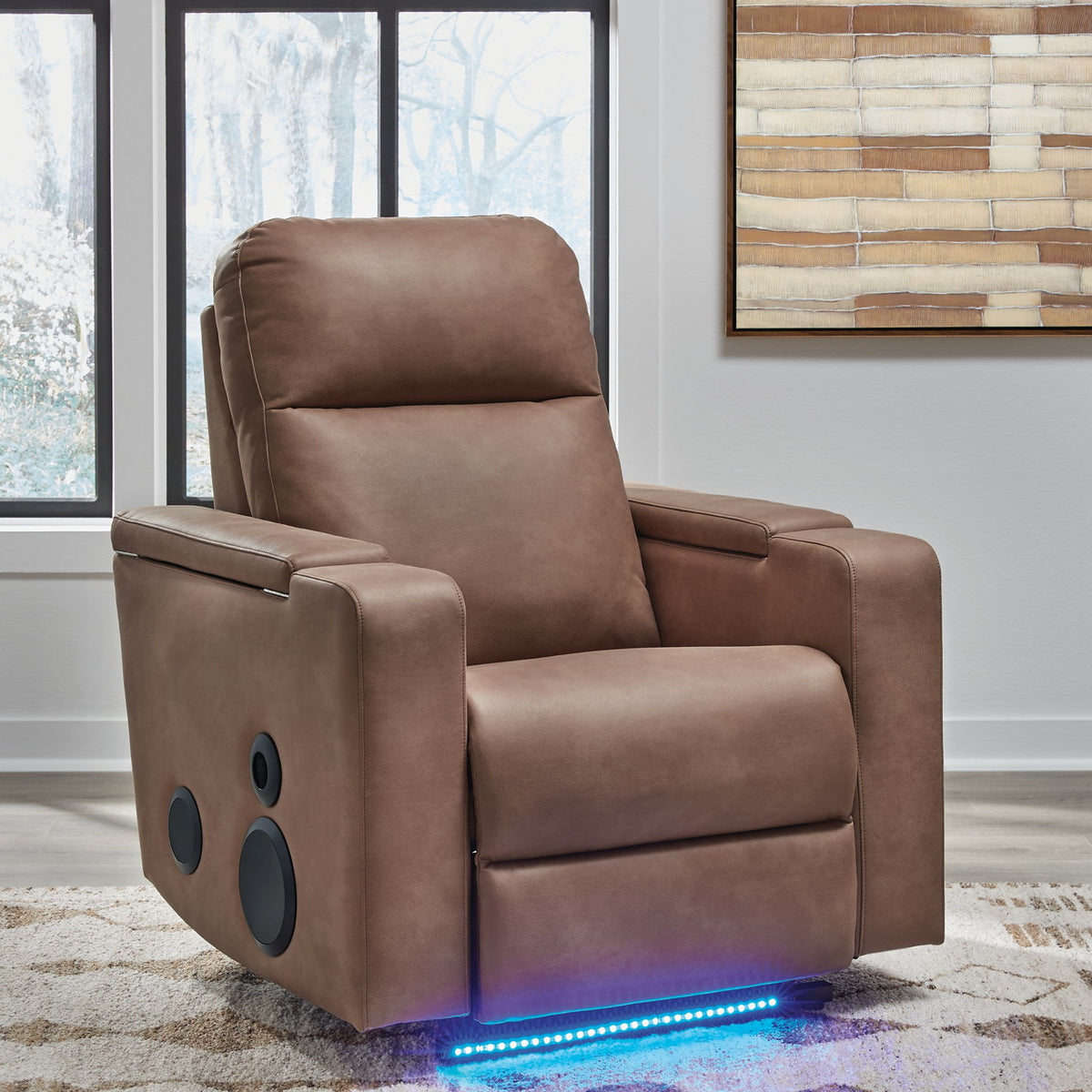 Lorrenton - Glider Power Recliner With Audio System - Caramel
