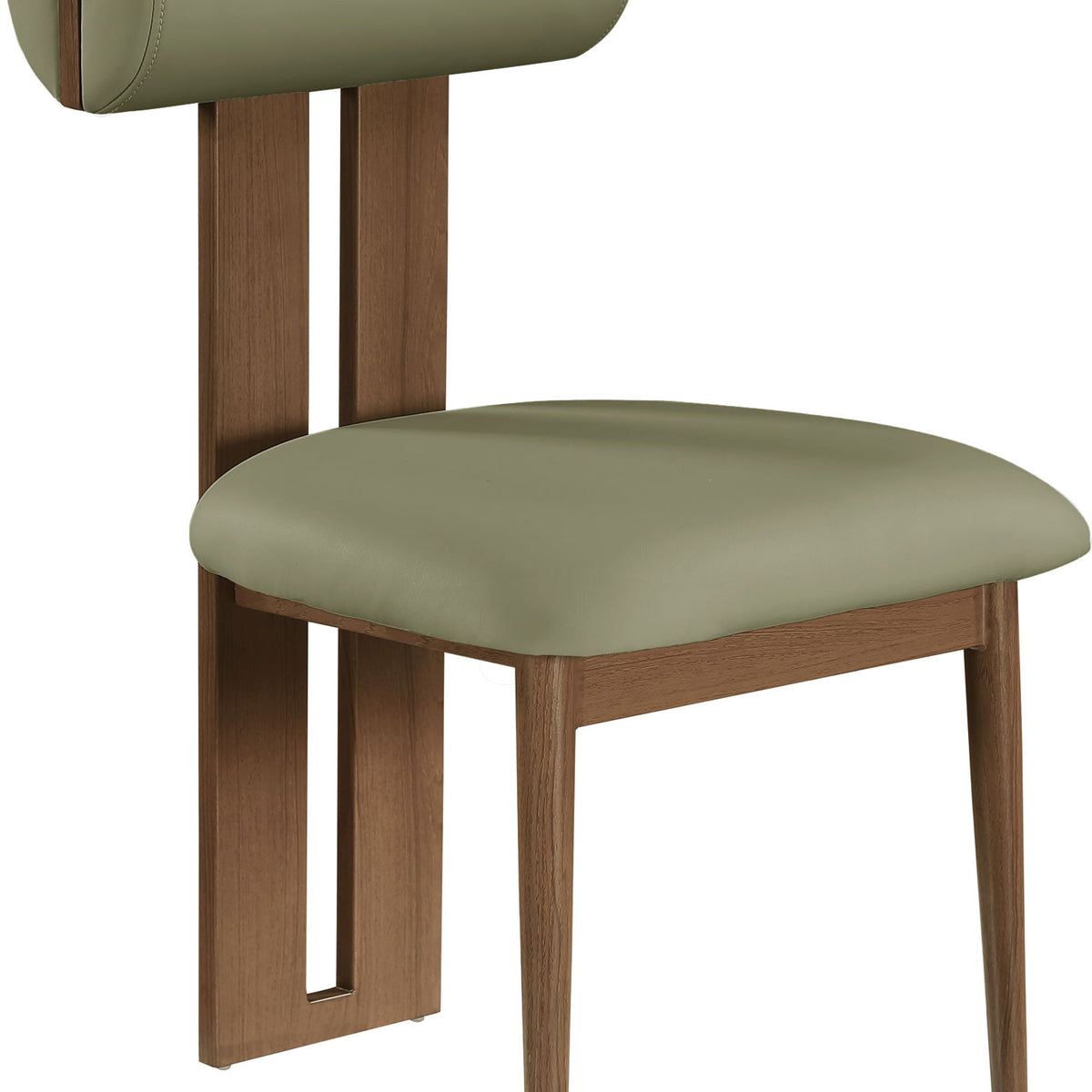 Dario - Faux Leather Dining Chair With Brown Frame (Set of 2)