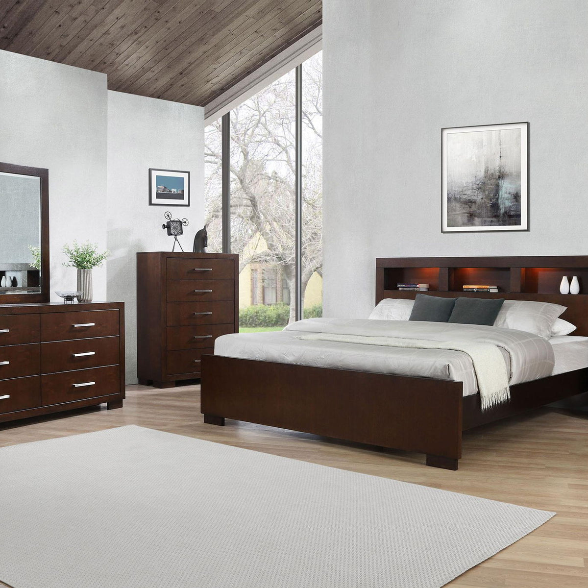 Jessica 5-piece Queen Bedroom Set Cappuccino
