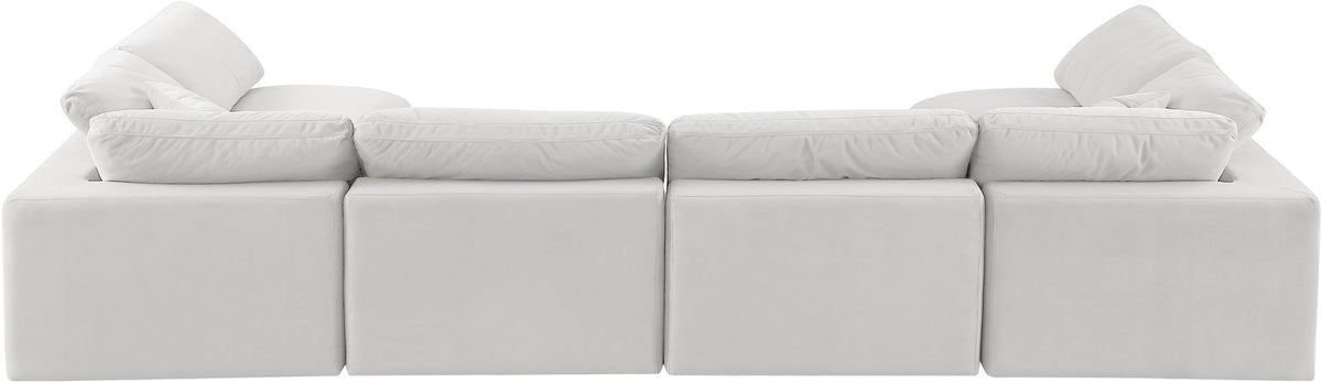 Comfy - 6 Piece Velvet Modular Armless Sectional