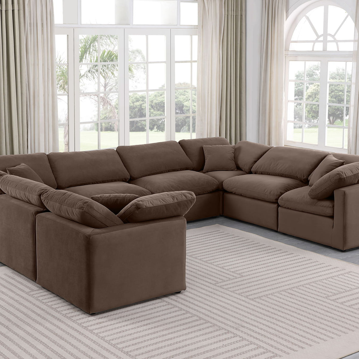 Indulge - Velvet 8 Piece Modular Sectional