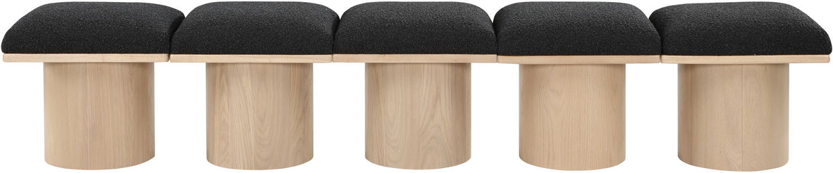 Pavilion - 5 Piece Modular Bench With Natural Base