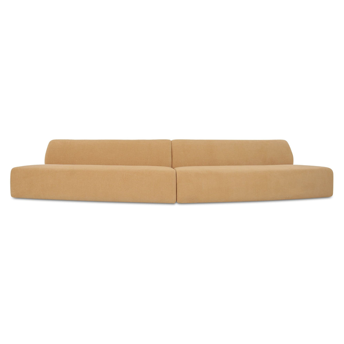Naomi - 2 Piece Convex Modular Sectional - Golden Yellow