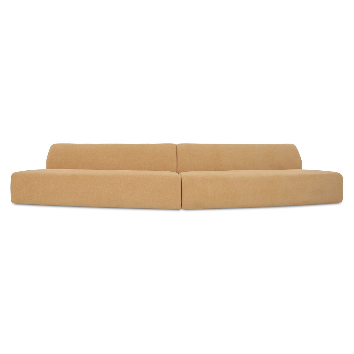 Naomi - 2 Piece Convex Modular Sectional - Golden Yellow