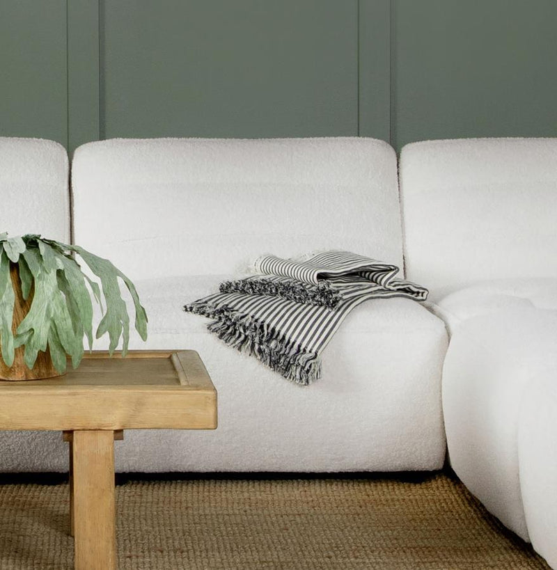 Sunny - Upholstered Armless Chair Natural - Ivory