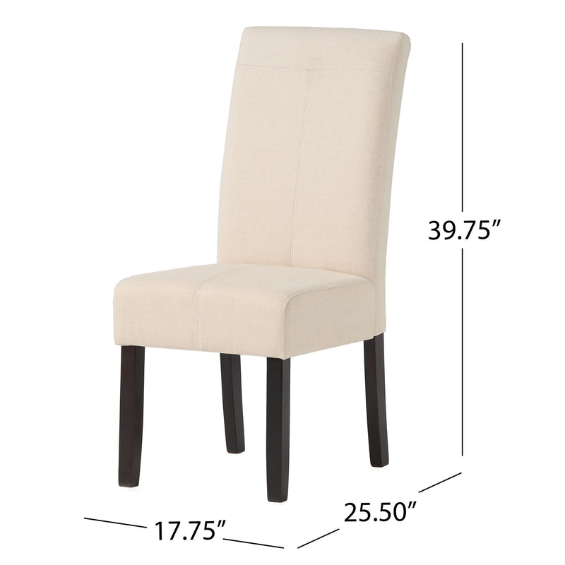 Pertica - Dining Chair Contemporary Design Wood Fabric - Natural