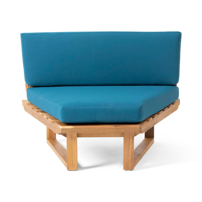Mirabelle - Corner Chair, Coffee Table - Teal