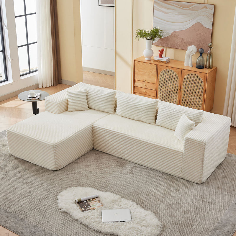 Modular Sofa With Golden Square Legs