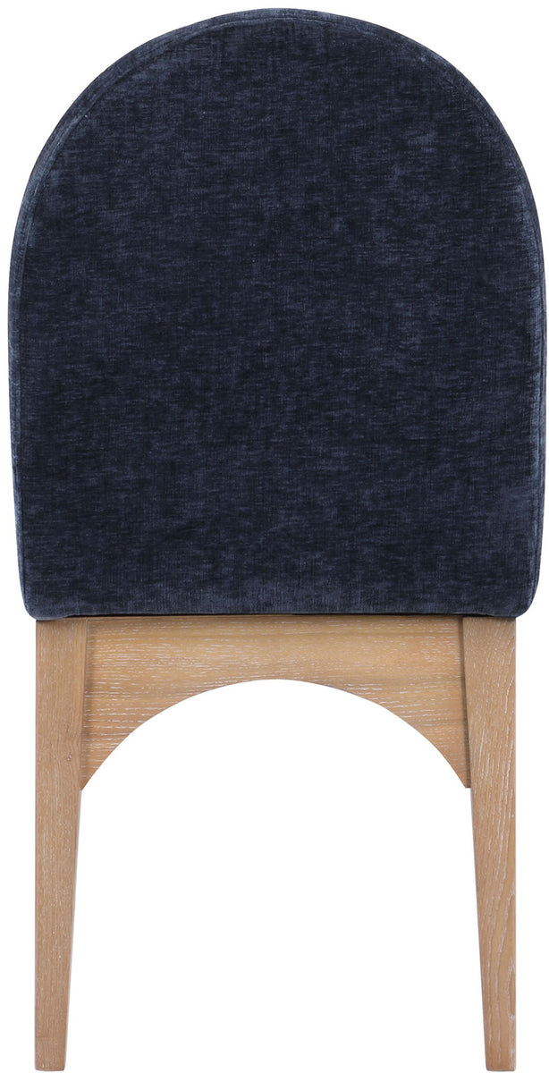 Waldorf - Chenille Dining Side Chair With Natural Legs