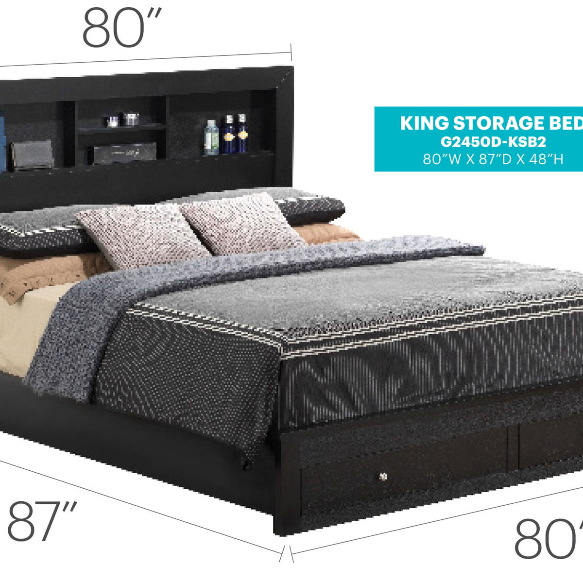 Stylish Storage Bed For Modern Spaces