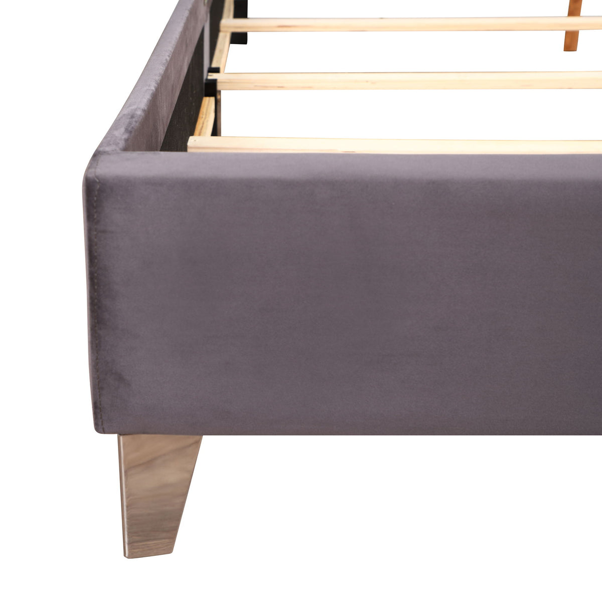 Upholstered Nailhead Trim Chic Bed