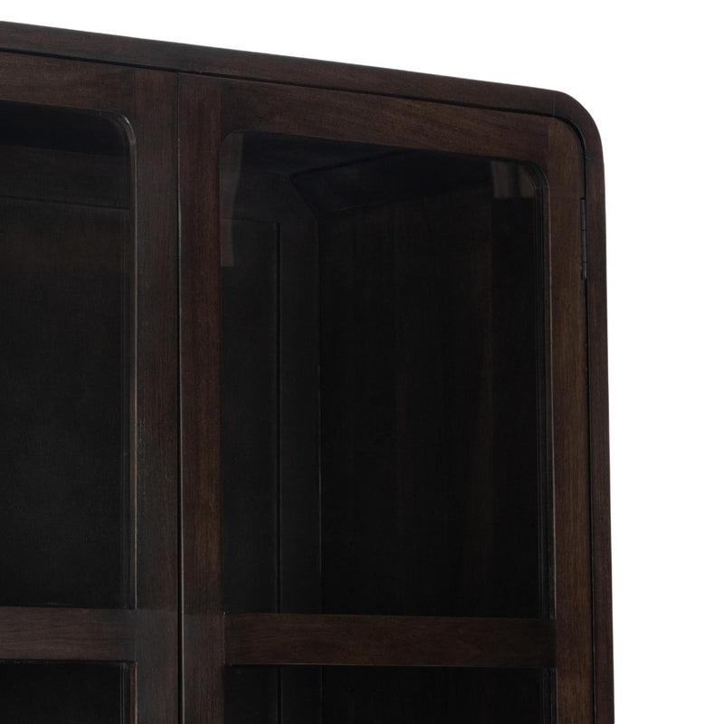 Rogers - Solid Wood Tall Cabinet - Dark Brown
