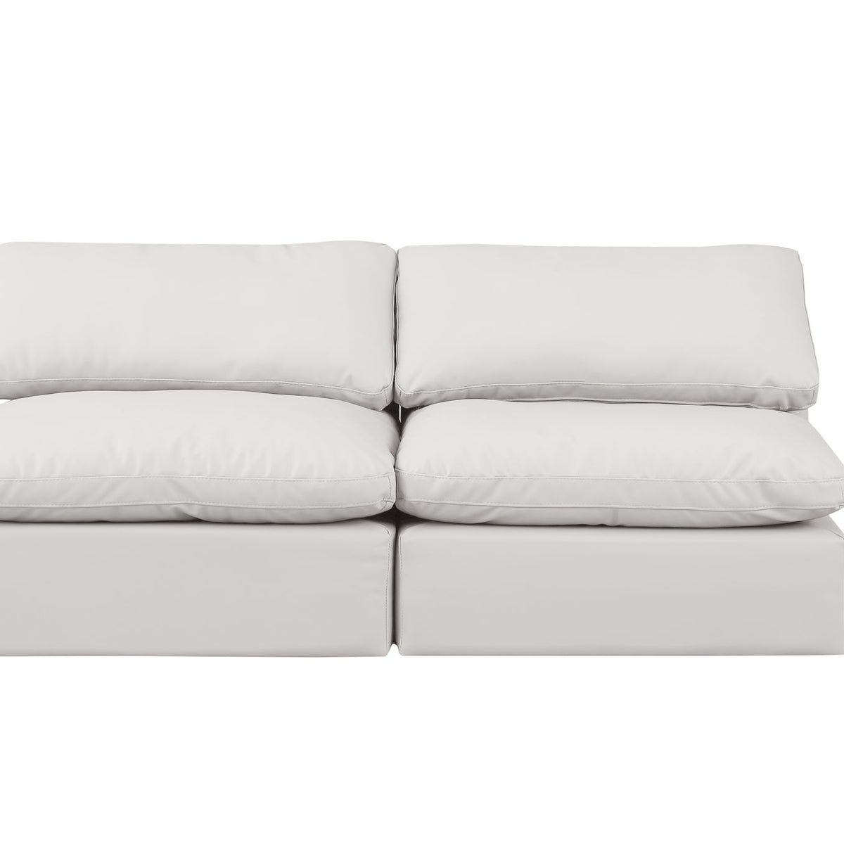 Indulge - Faux Leather 2 Seat Modular Armless Sofa