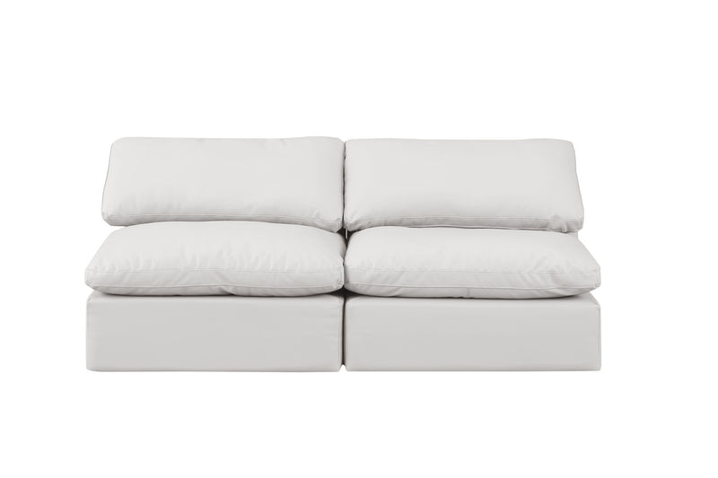 Indulge - Faux Leather 2 Seat Modular Armless Sofa