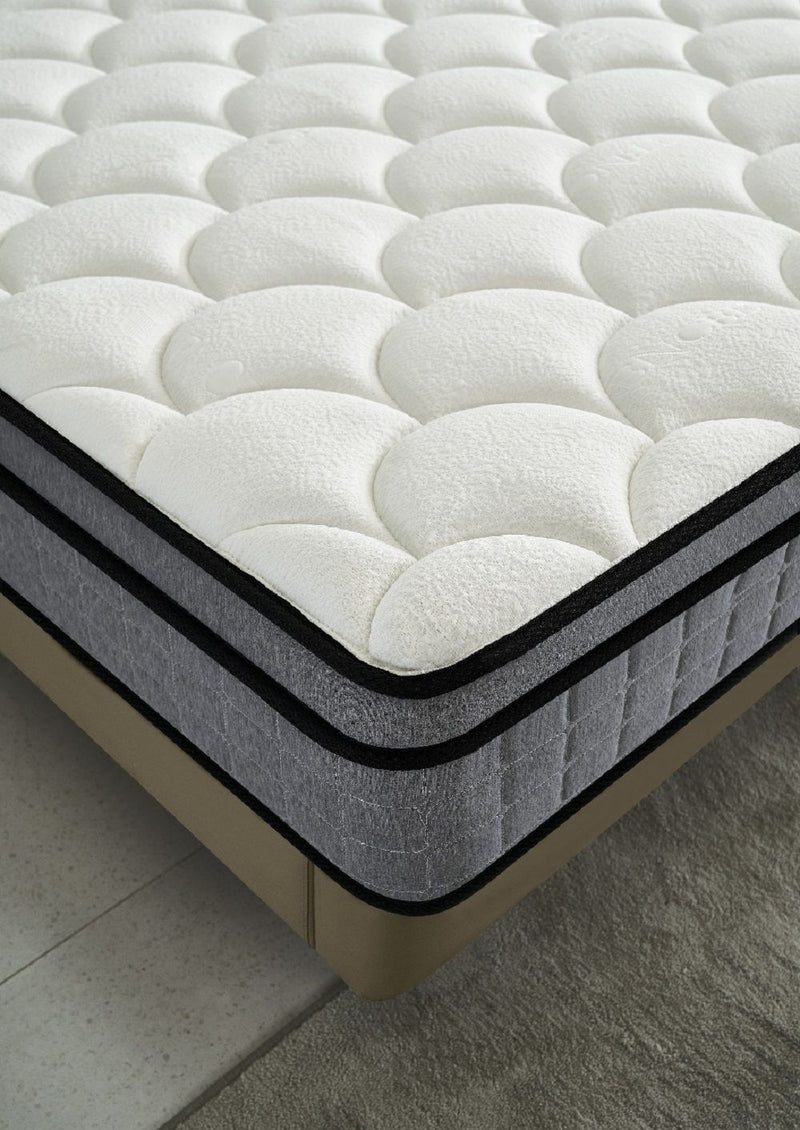 12" Hybrid Pillow Top Mattress A Box With Gel Infused Memory Foam, Breathable And Hypoallergenic, Medium Firm For Lumbar Support