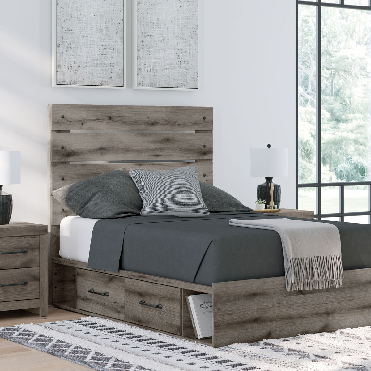 Graystorm - Panel Storage Bed