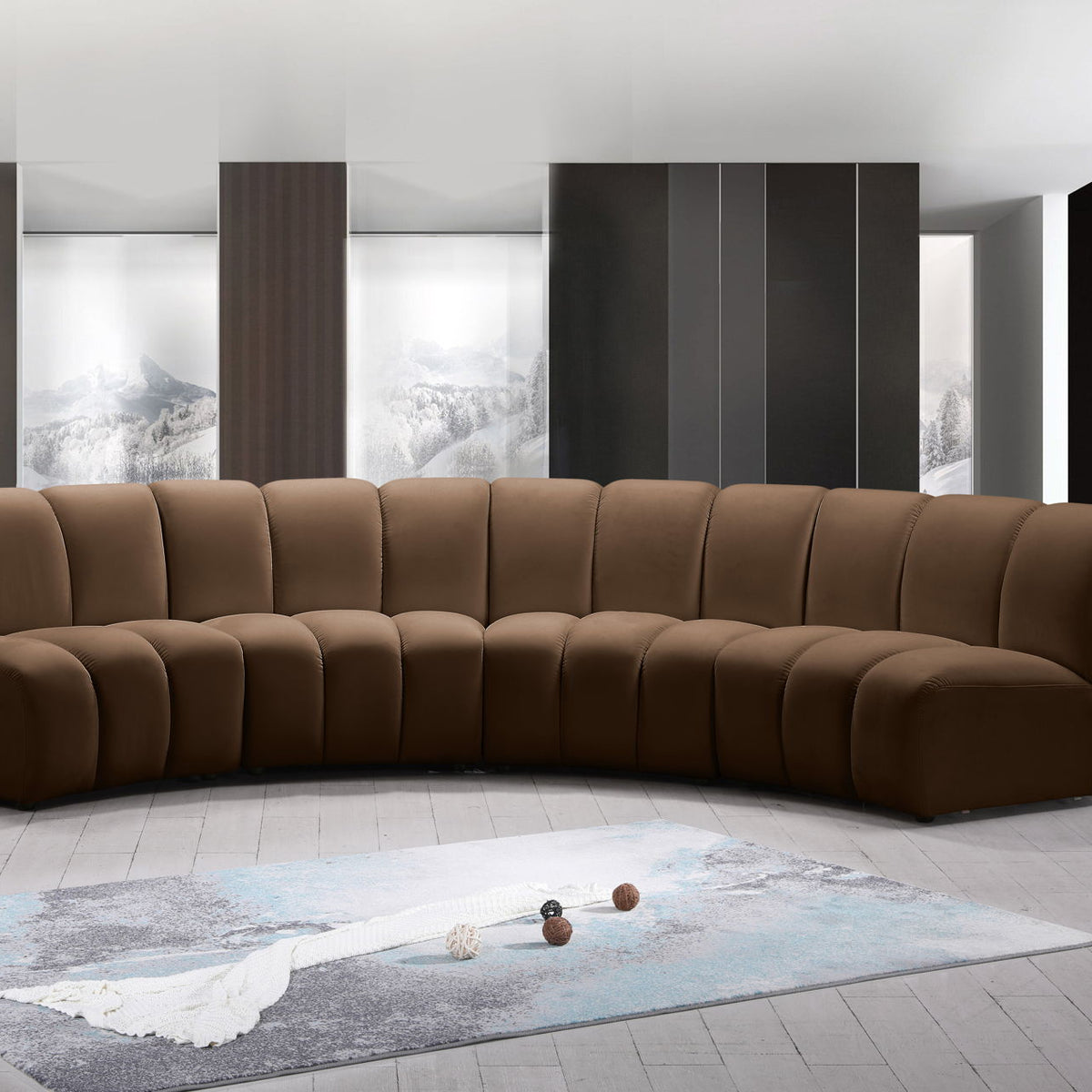 Infinity - 4 Piece Velvet Modular Sectional