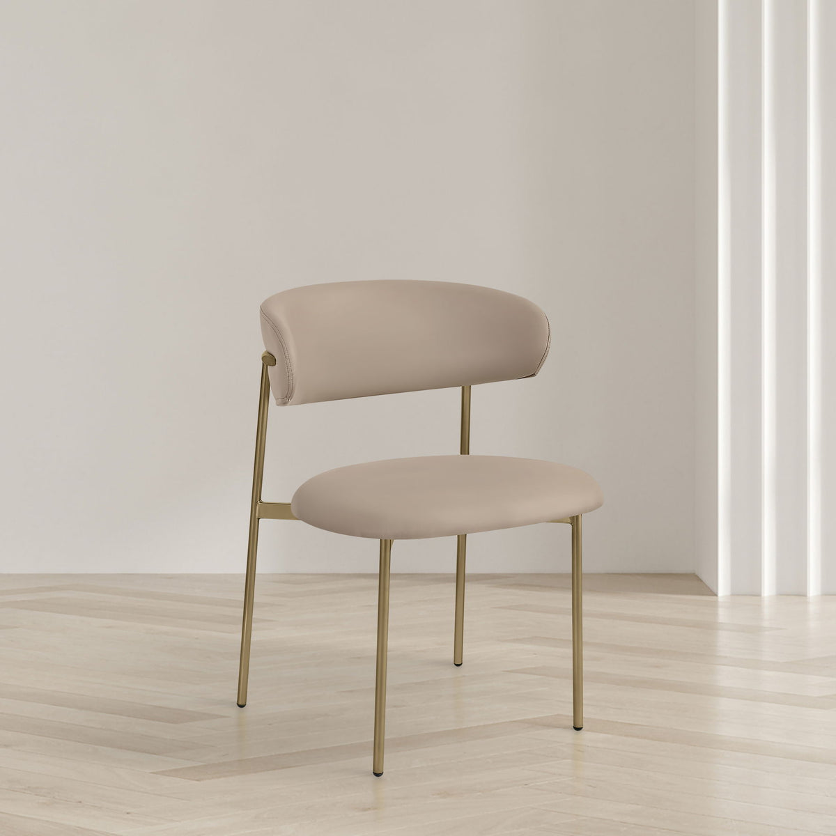 Lupita - Dining Chair With Brushed Gold Legs (Set of 2)