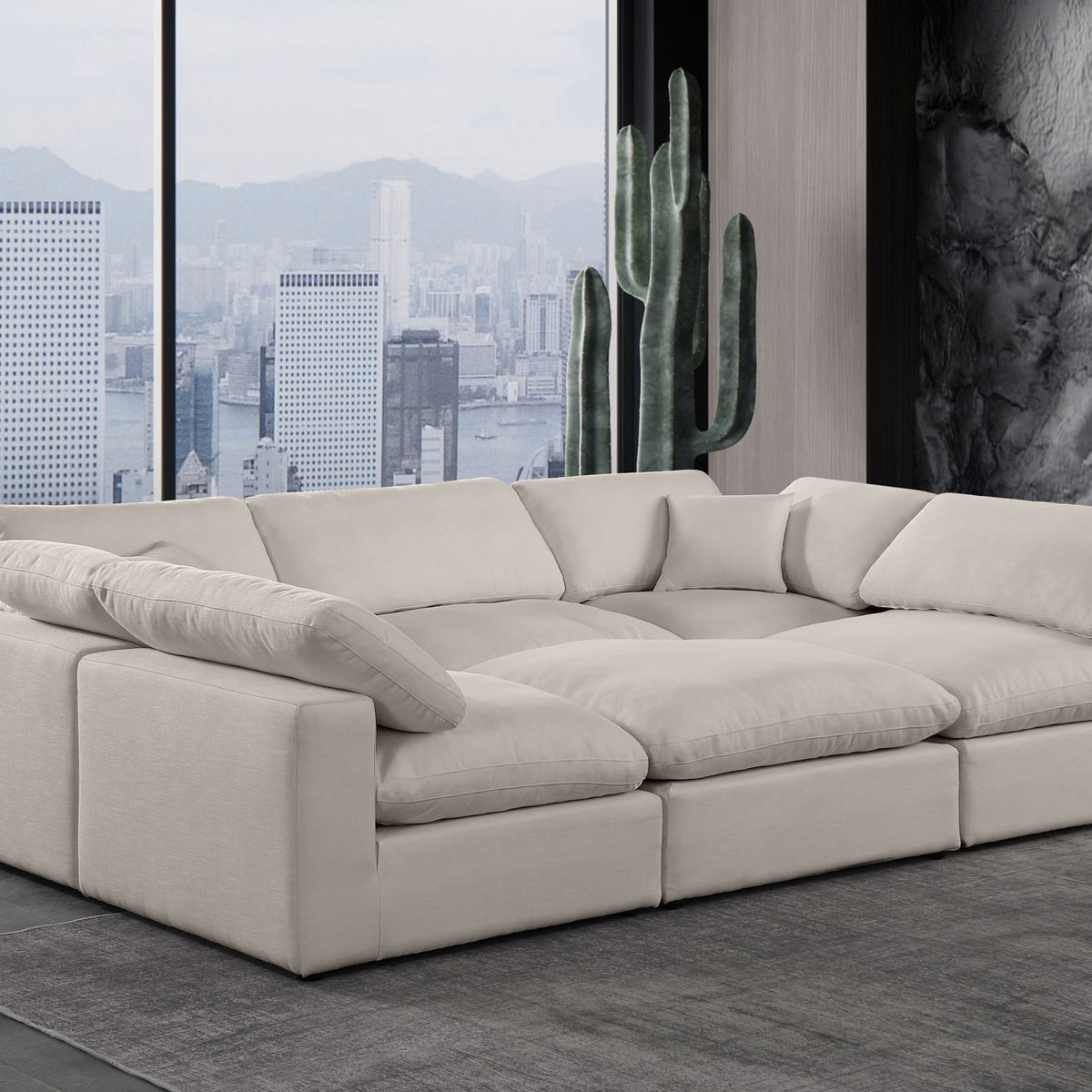 Comfy - 6 Piece Linen Sectional