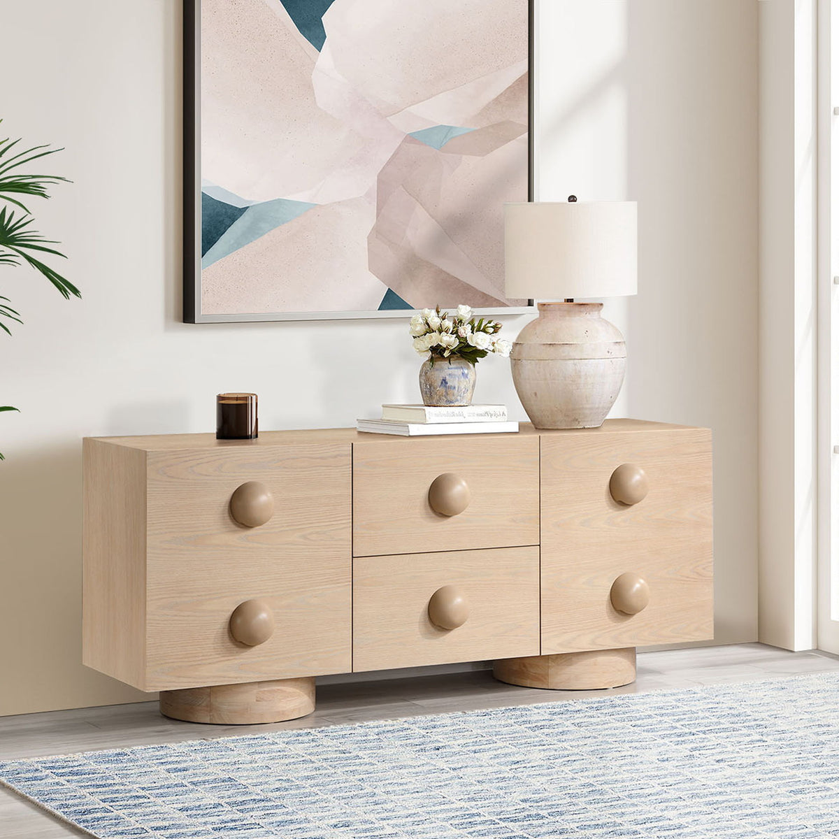 Bubble - Rubberwood with Oak Veneer Sideboard / Buffet