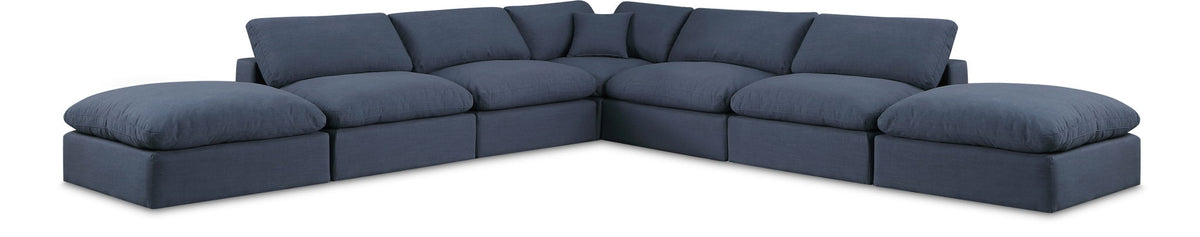 Comfy - 7 Piece Linen Modular Corner Sectional
