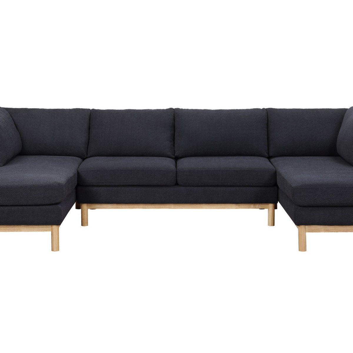 Hallie - Wide Sherpa Double Chaise U-Shape Sectional Sofa