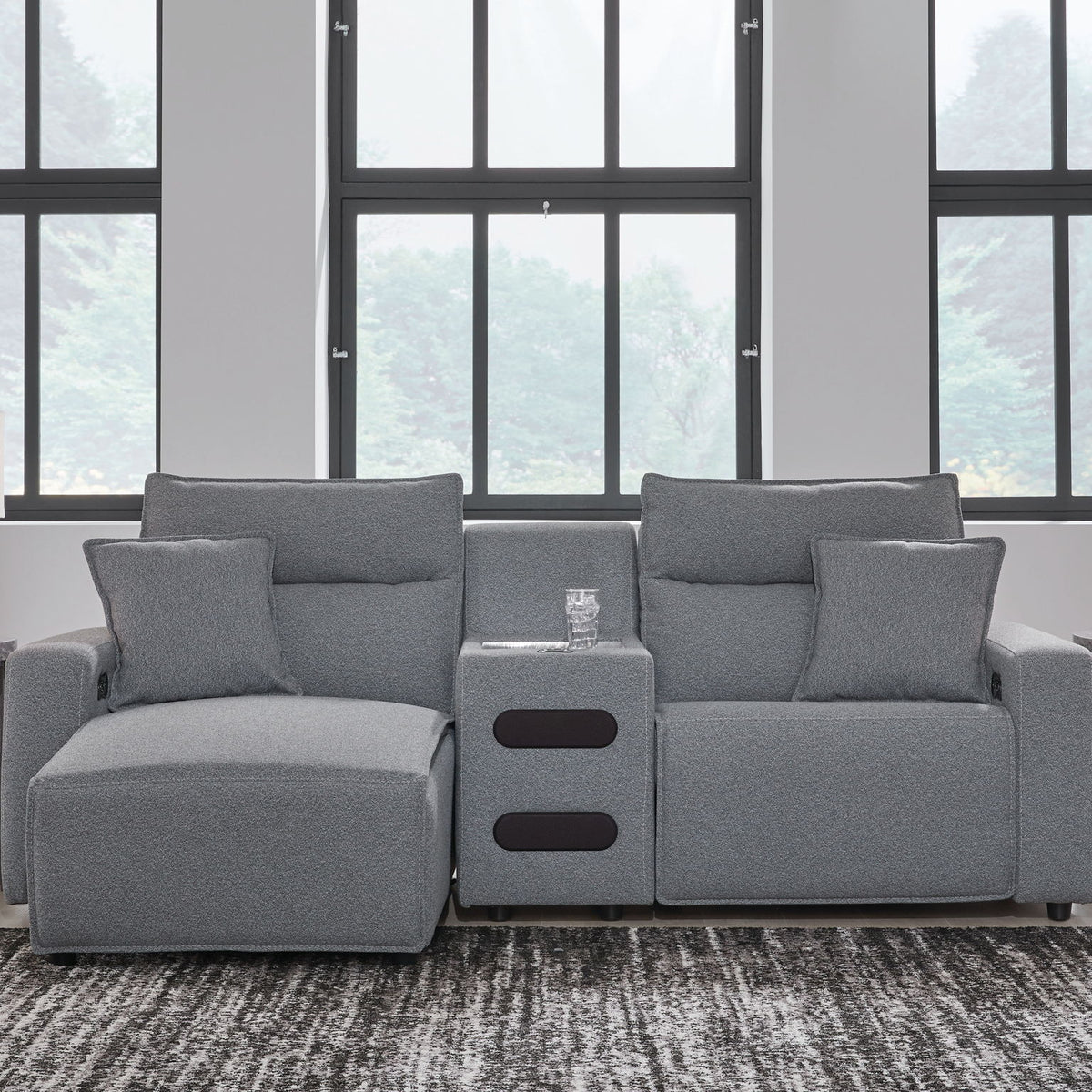 ModMax II - Salt And Pepper - Reclining Sectional