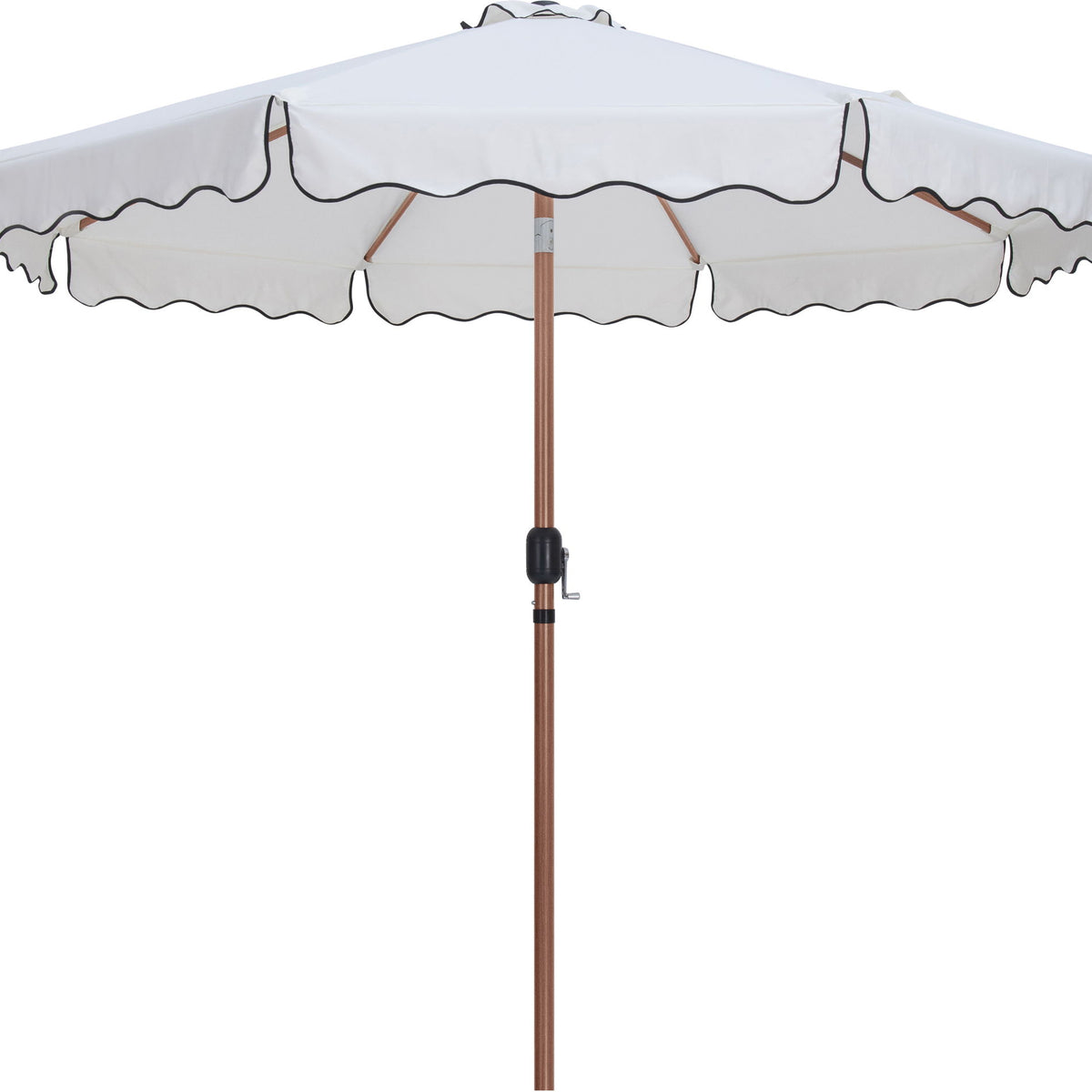 Amalfi - Aluminum Patio Umbrella - Black Base / Light Brown Pole