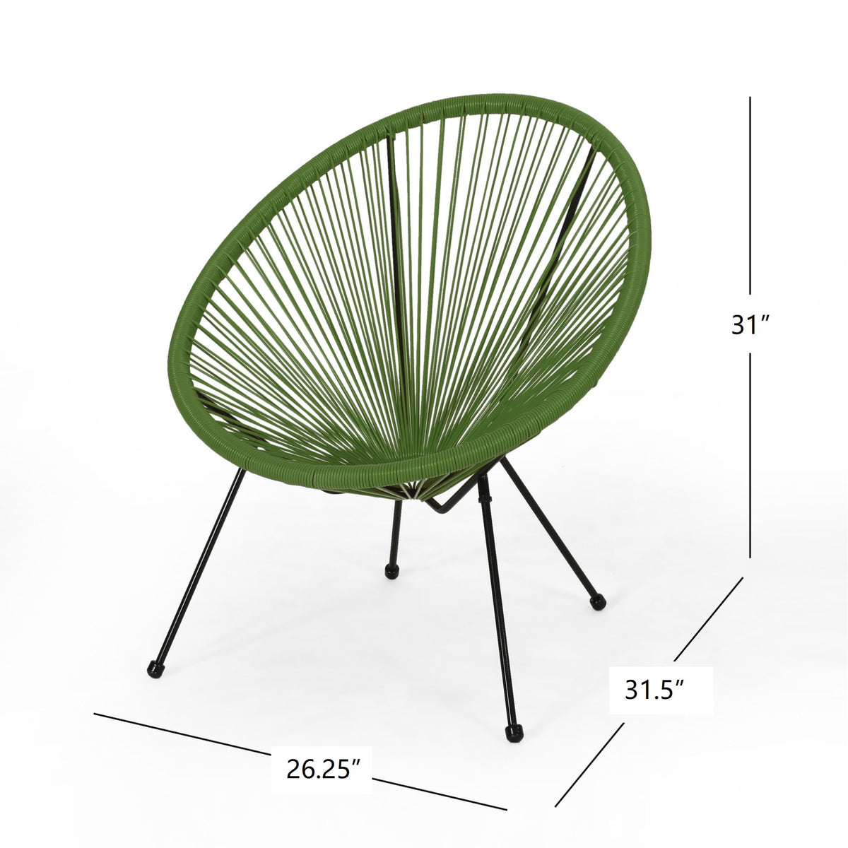 Anson Chair Outdoor Chair (Set of 2) - Green